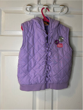 2006 Dora the Explorer Embroidered Vest Purple Puffer Quilted 6
